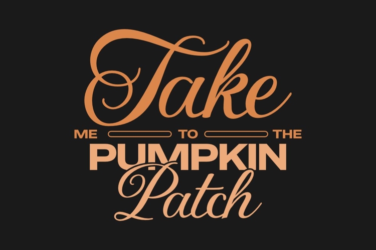 Pumpkin Patch Autumn Typography T-shirt Design