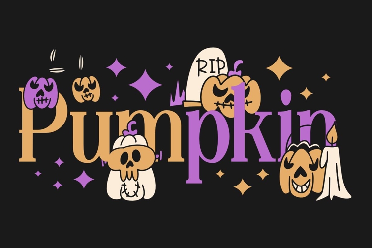 Pumpkin Halloween Ghost T-shirt Design