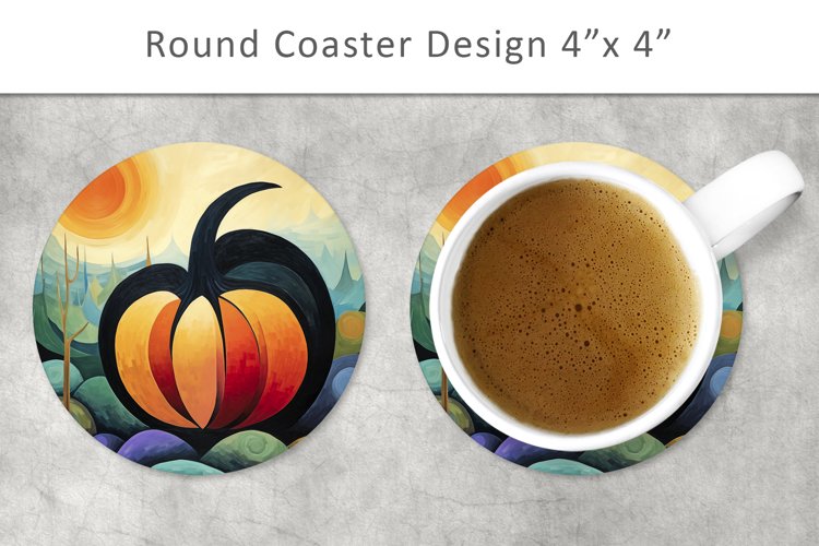Pumpkin Round Coaster, halloween keychain