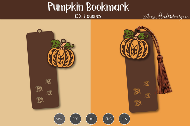 Pumpkin Bookmark Template