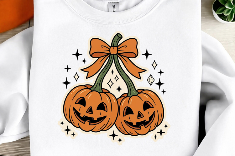 Pumpkin Cherries Sublimation Png example image 1