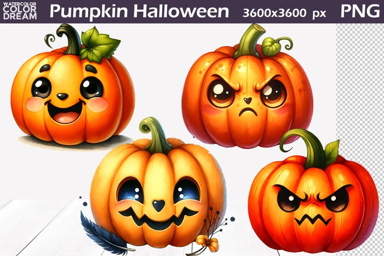 Pumpkin Face Clipart Image 4