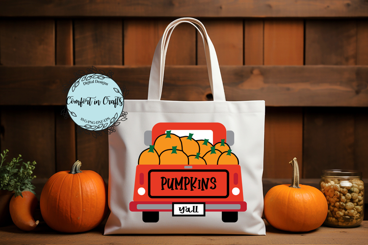 Pumpkin Delivery Truck SVG and sublimation