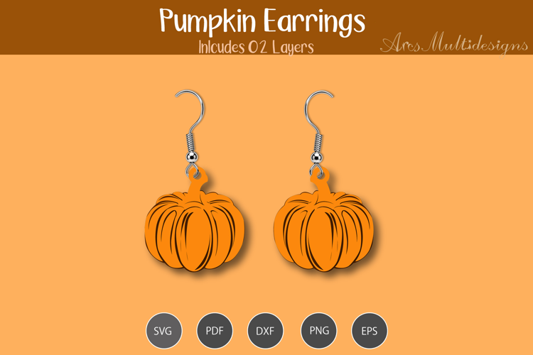 Pumpkin Earrings SVG