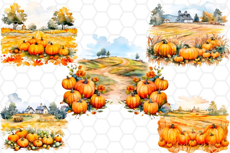 Pumpkin Watercolor Png Image 23