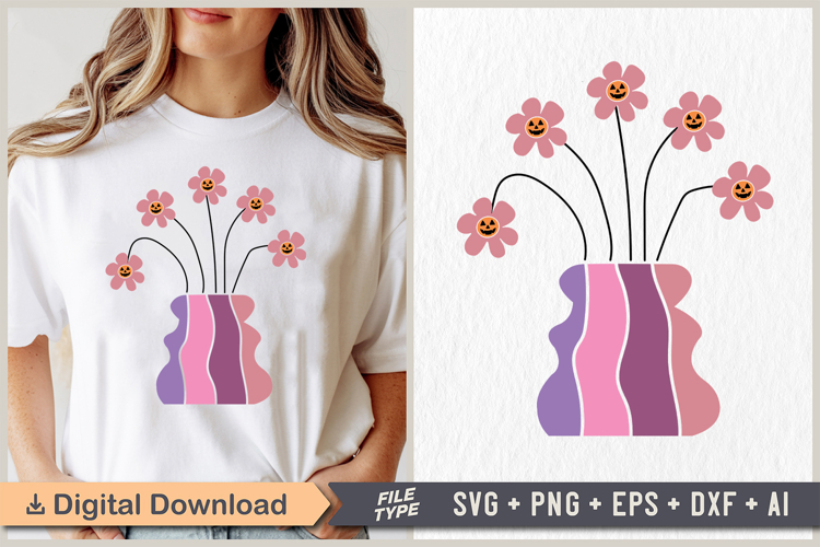 Pumpkin Flower SVG | Halloween PNG | Halloween Clipart