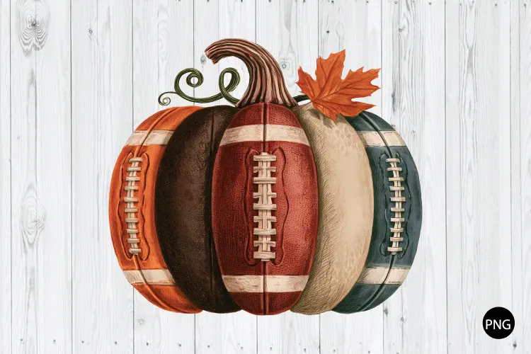 Football Fall Pumpkin PNG, Pumpkin PNG, Fall Football PNG
