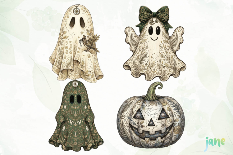 Pumpkin Ghost clipart