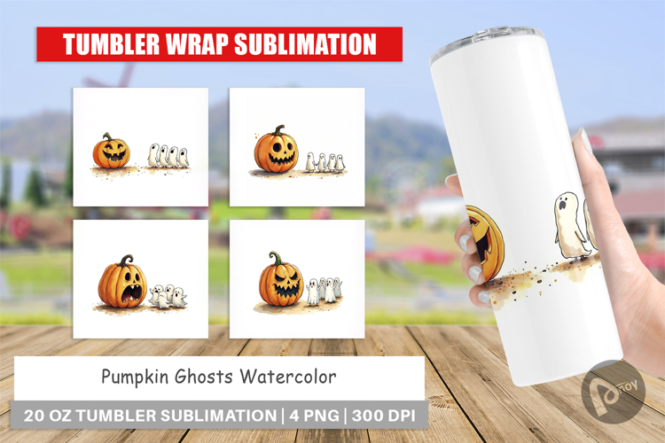 Halloween Pumpkin Ghosts Tumbler
