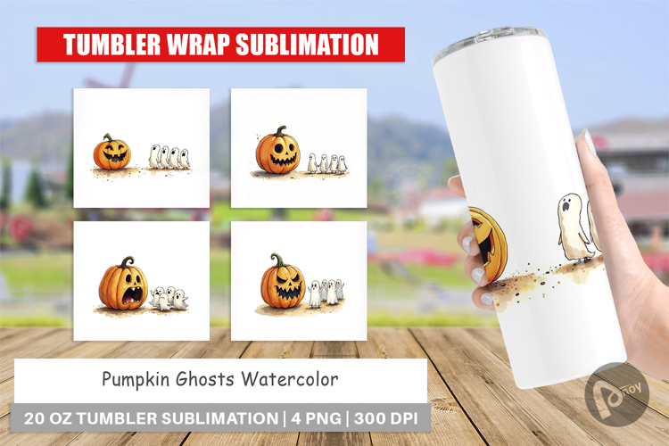 Halloween Pumpkin Ghosts Tumbler