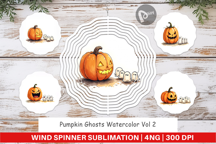 Halloween Pumpkin Ghosts Wind Spinner