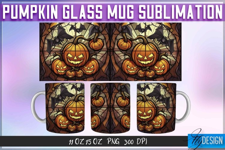 Pumpkin Glass Mug Sublimation | 11Oz 15Oz Halloween Mug