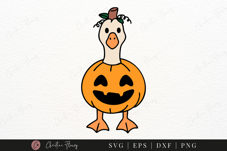 Pumpkin Goose SVG | Halloween Spooky Goose PNG