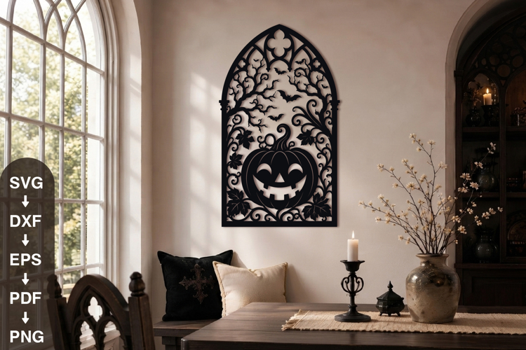 Pumpkin Gothic Arch Halloween SVG