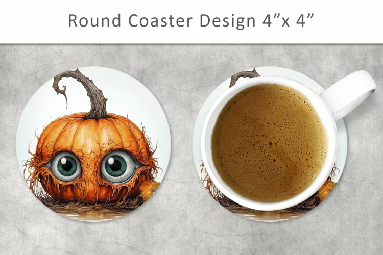 Halloween pumpkin round coaster, halloween magnets
