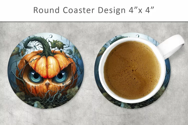 Halloween round coaster, halloween magnets