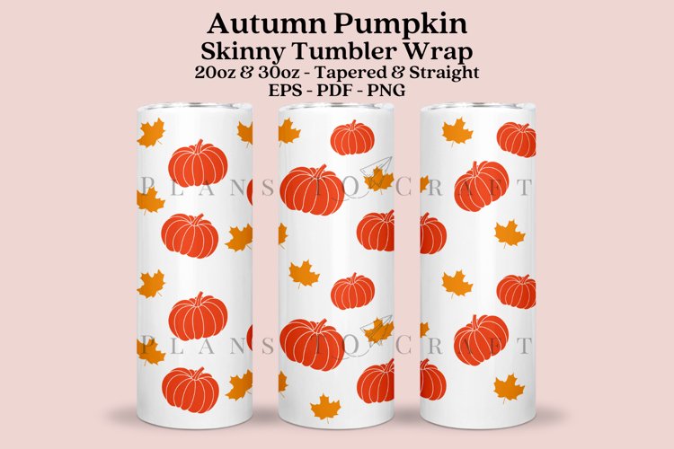 Halloween Pumpkin Skinny Tumbler Sublimation Wrap