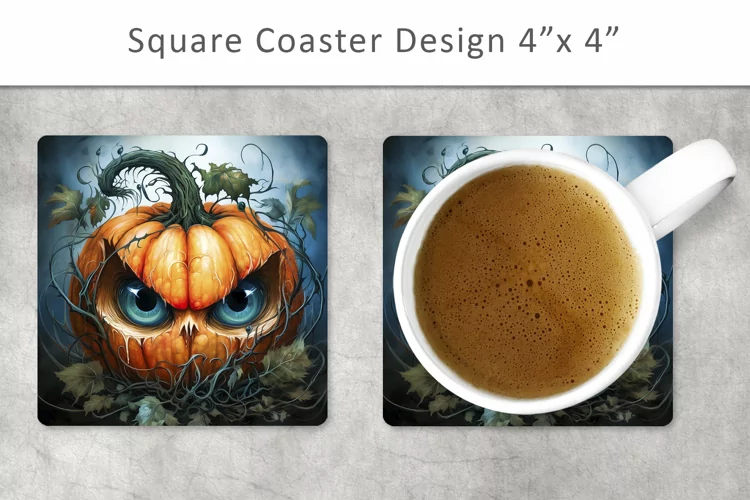 Halloween square coaster, Halloween Magnets