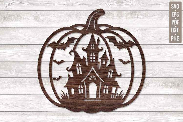 Pumpkin Haunted House SVG | Spooky Halloween Pumpkin