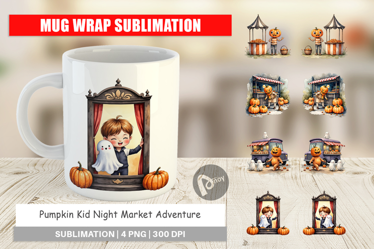 Mug Wrap Pumpkin Market Adventure