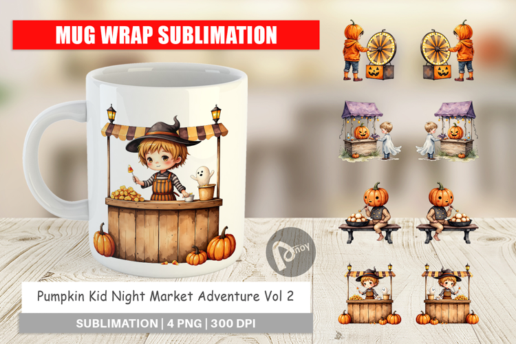 Mug Wrap Pumpkin Market Adventure