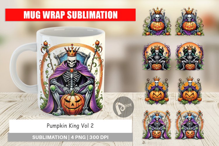 Mug Wrap Design Pumpkin King Sticker example image 1