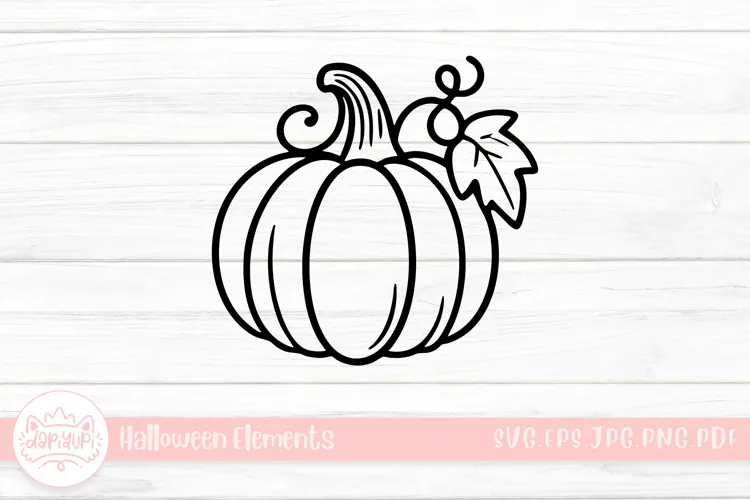 pumpkin line doodle halloween element