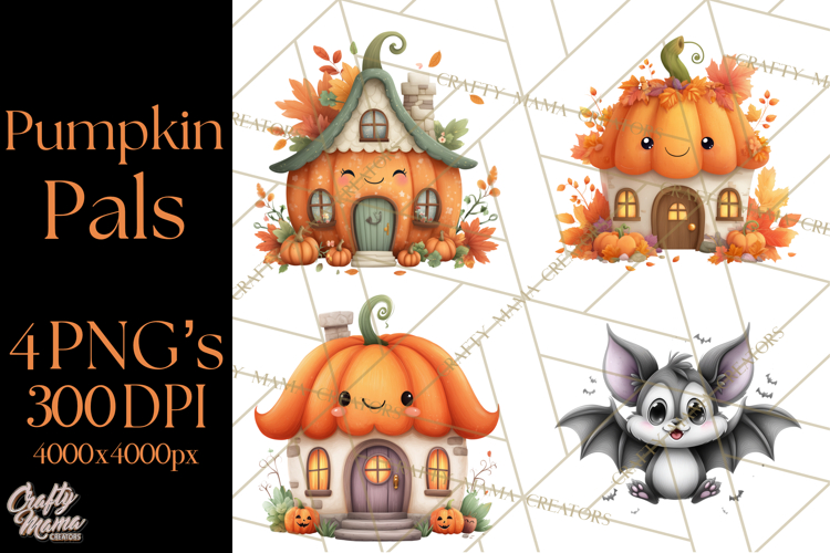 Pumpkin Skeletons Clipart PNG, Cute Halloween Clipart