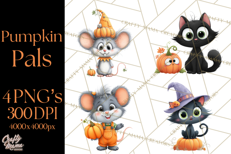 Pumpkin Skeletons Clipart PNG, Cute Halloween Clipart