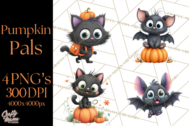 Pumpkin Skeletons Clipart PNG, Cute Halloween Clipart