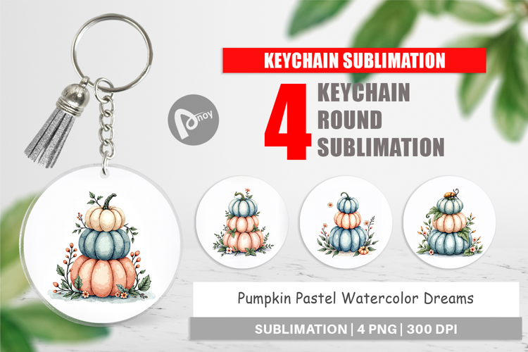 Pumpkin Pastel Dreams Keychain
