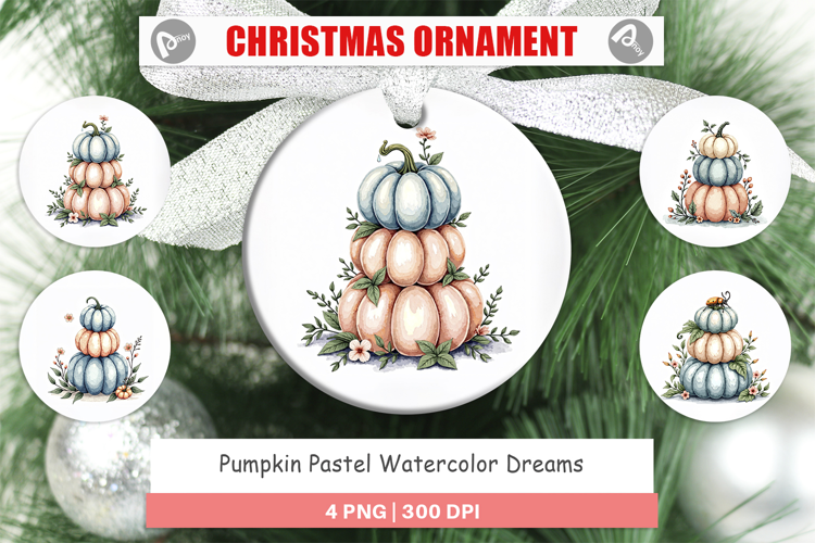 Pumpkin Pastel Dreams Ornament