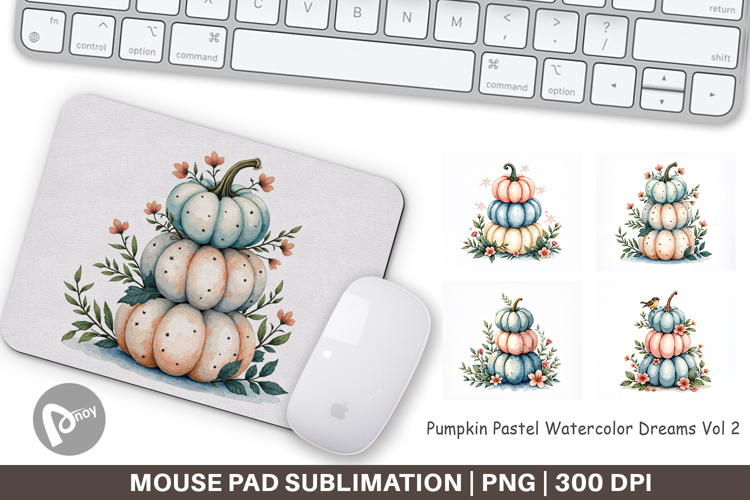 Pumpkin Pastel Dreams Mouse Pad