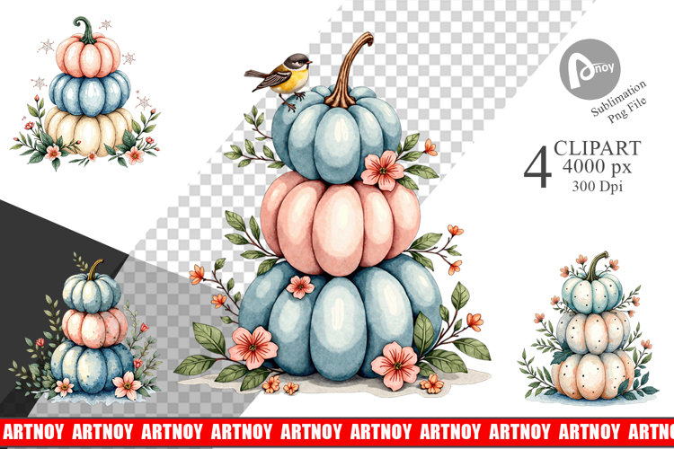 Pumpkin Pastel Dreams Clipart