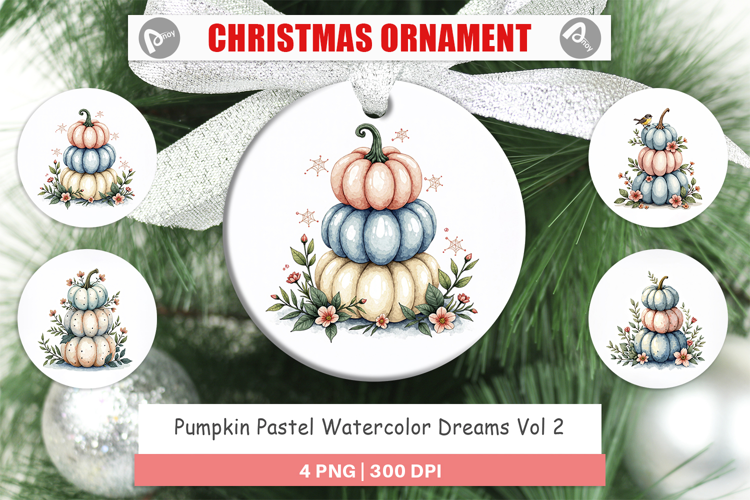 Pumpkin Pastel Dreams Ornament