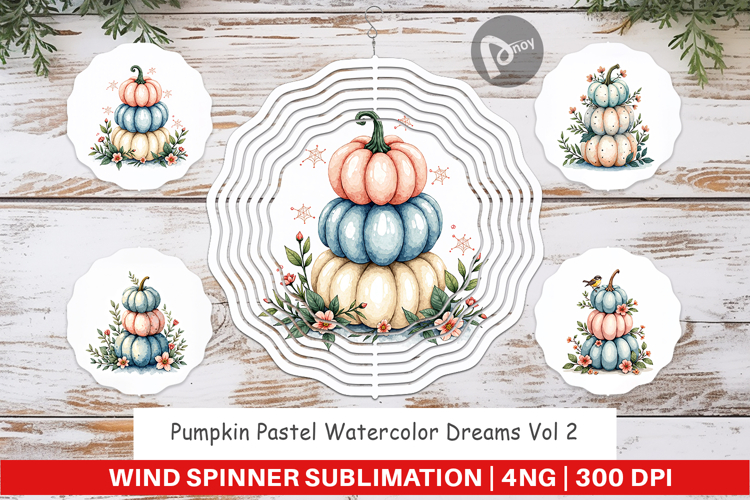 Pumpkin Pastel Dreams Wind Spinner