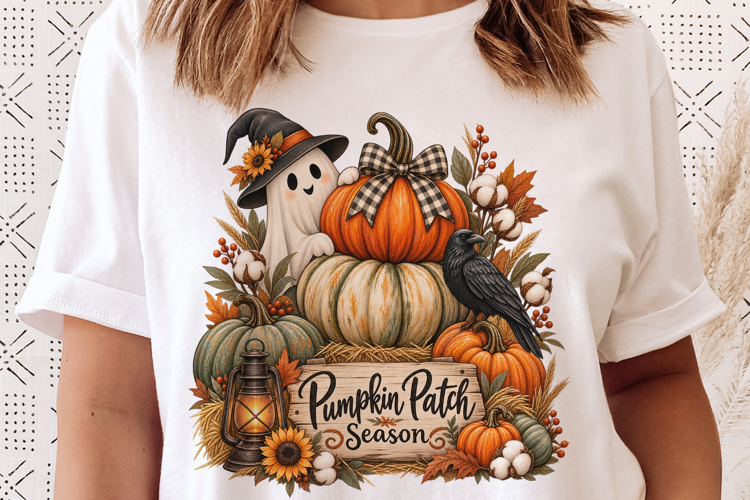 Pumpkin Patch Season Apparel PNG