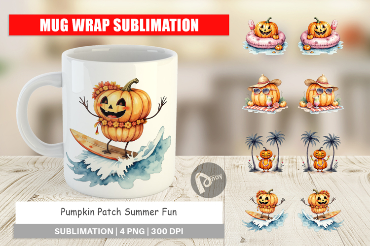 Mug Wrap Pumpkin Patch Summer