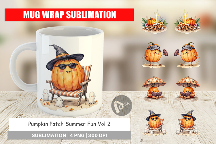Mug Wrap Pumpkin Patch Summer