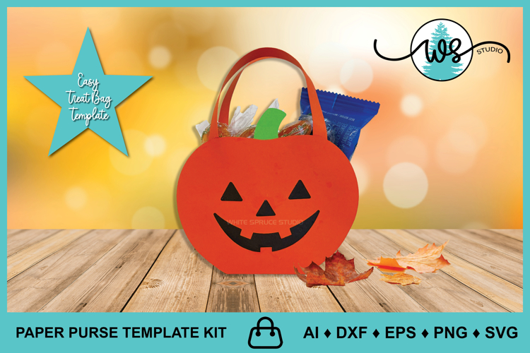 Pumpkin Purse Treat Bag Halloween Template