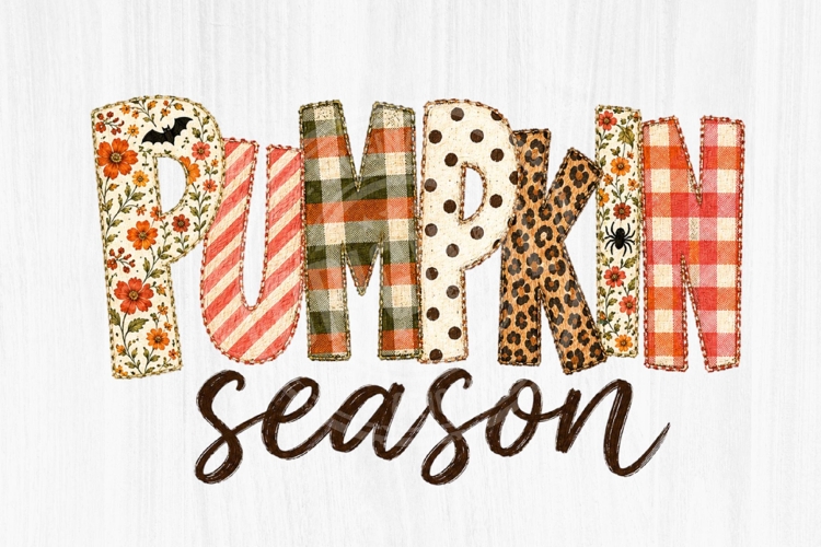 Pumpkin Season Autumn Typography PNG Design