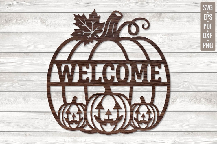 Pumpkin shape Halloween Wall Sign SVG
