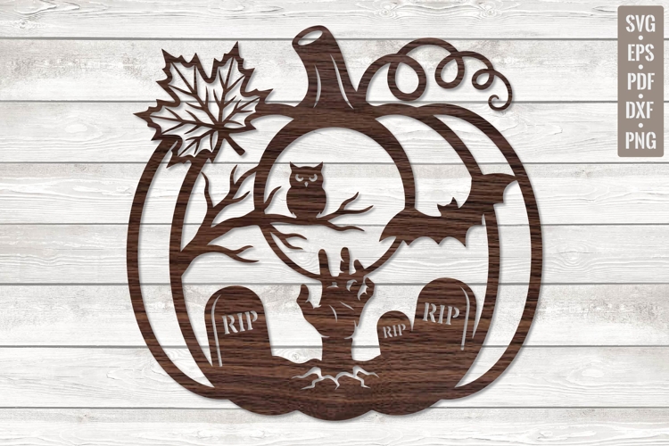 Pumpkin shape Halloween Wall Sign SVG