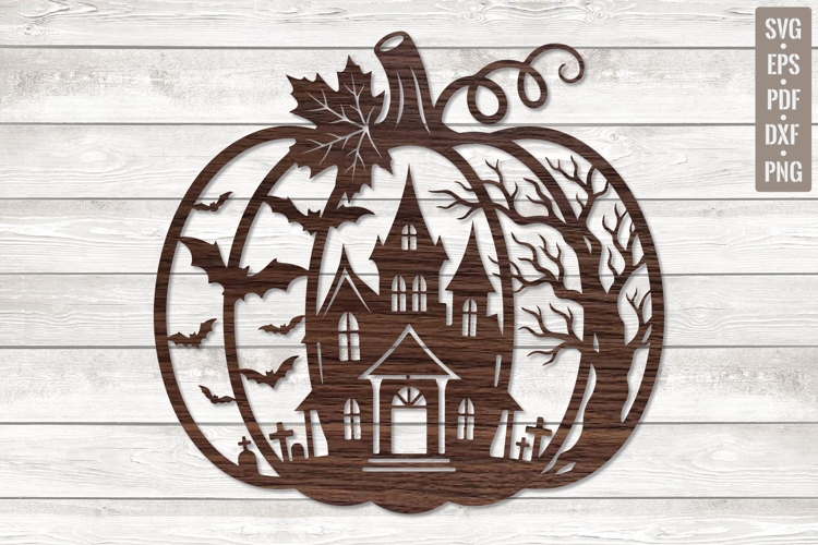 Pumpkin shape Halloween Wall Sign SVG