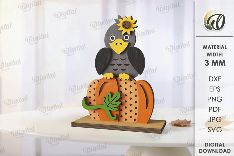 Pumpkin Shelf Sitter Laser Cut. Stand decor SVG