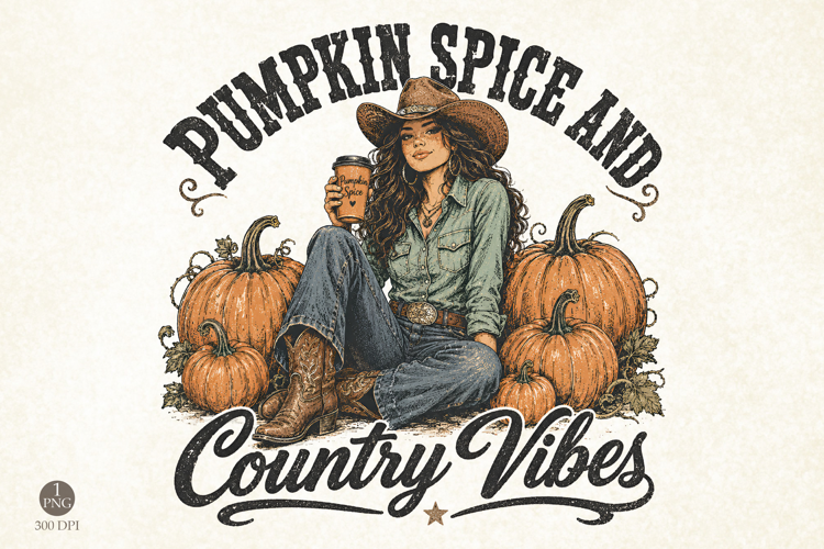 Pumpkin spice and country vibes Png, Fall shirt design