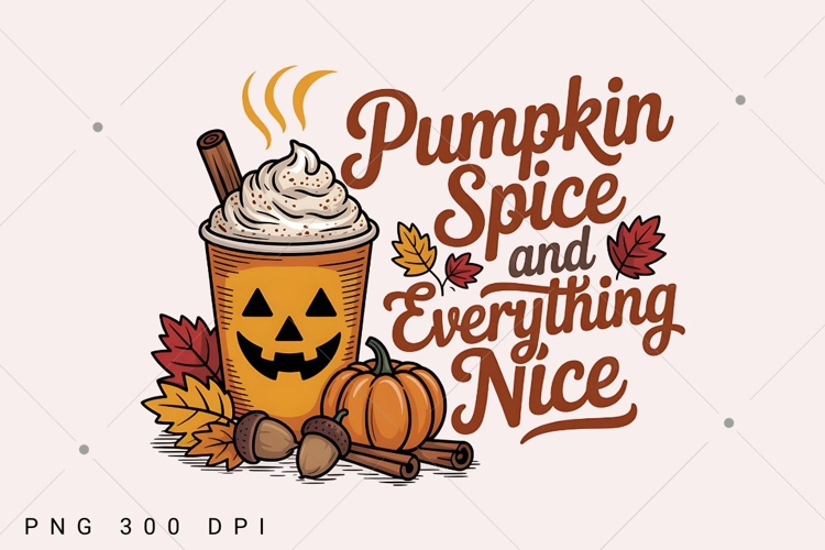 Pumpkin Spice and Everything Nice PNG, Fall Sublimation
