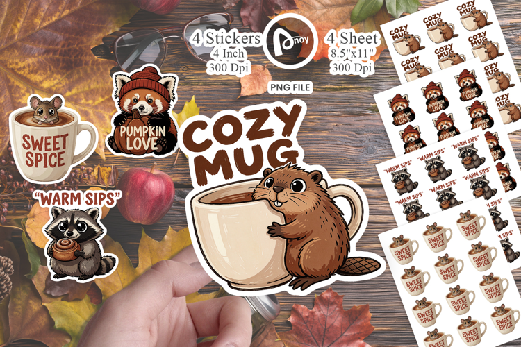 Pumpkin Spice Critter Sticker