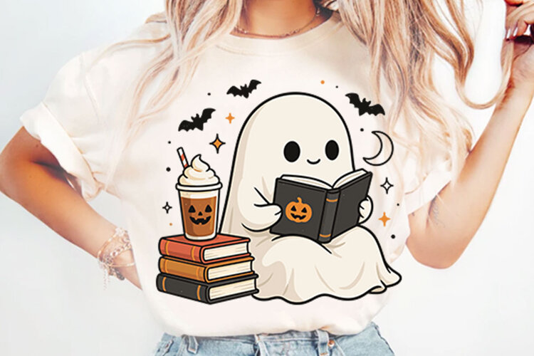 Pumpkin Spice Ghost PNG Designs example image 1