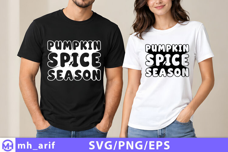 Pumpkin Spice Season Halloween Fall Quote PNG T-shirt Design example image 1